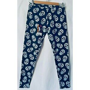 NWT No Boundaries Girl's Skull Print Leggins Black Multicolor Knit Size M (7-9)
